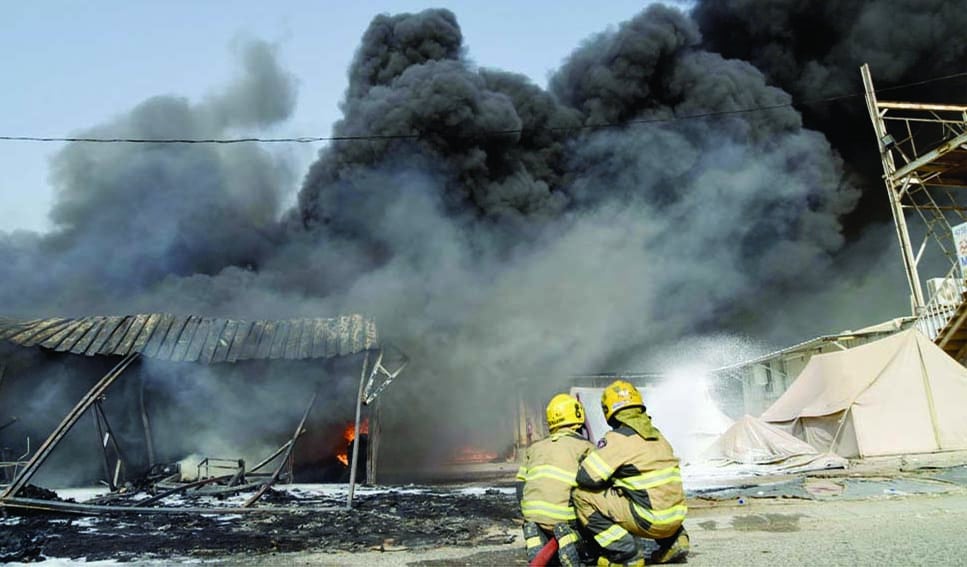 Tent market fire controlled; huge material loss