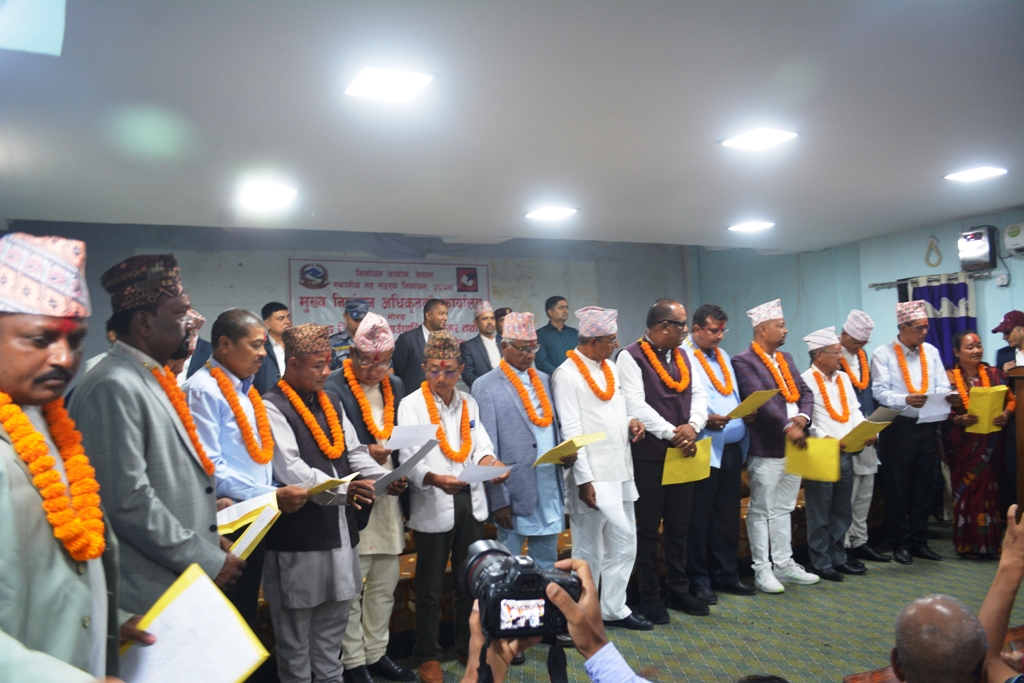 In Pics: Oath of office and secrecy taken by the Chies of 17 municipalities of Morang