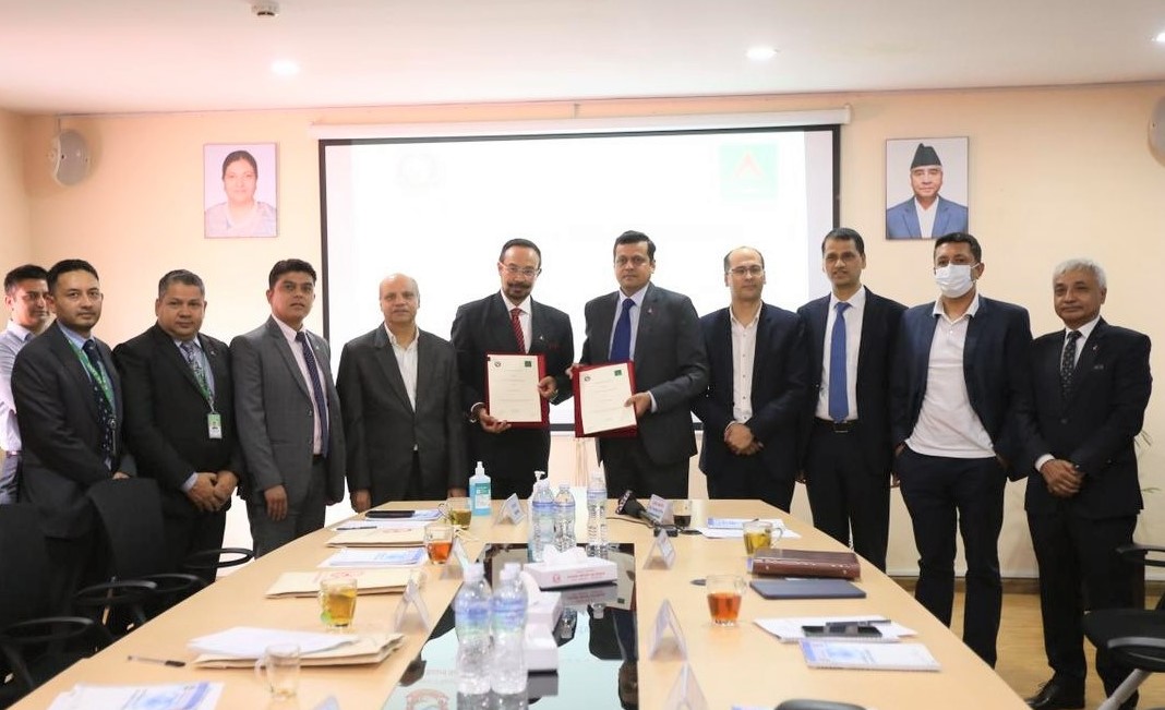 Nabil Bank signs an agreement with Nepal Office of Investment Board