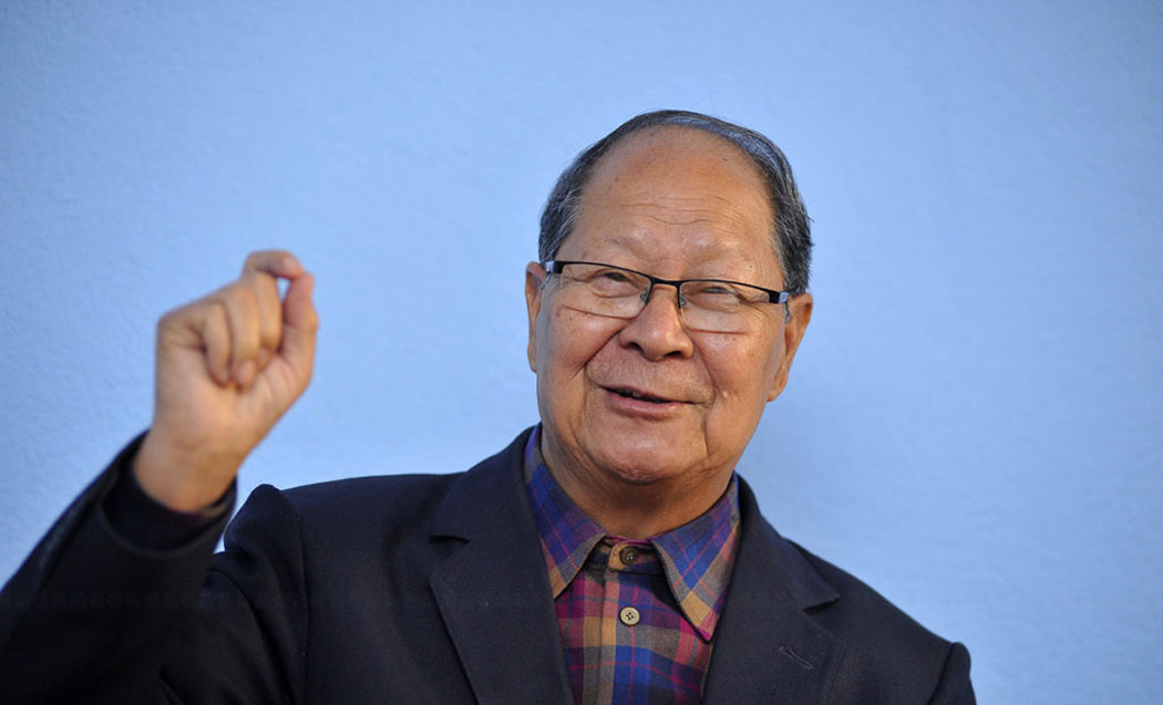 Narayan Man Bijukchhe cast his vote