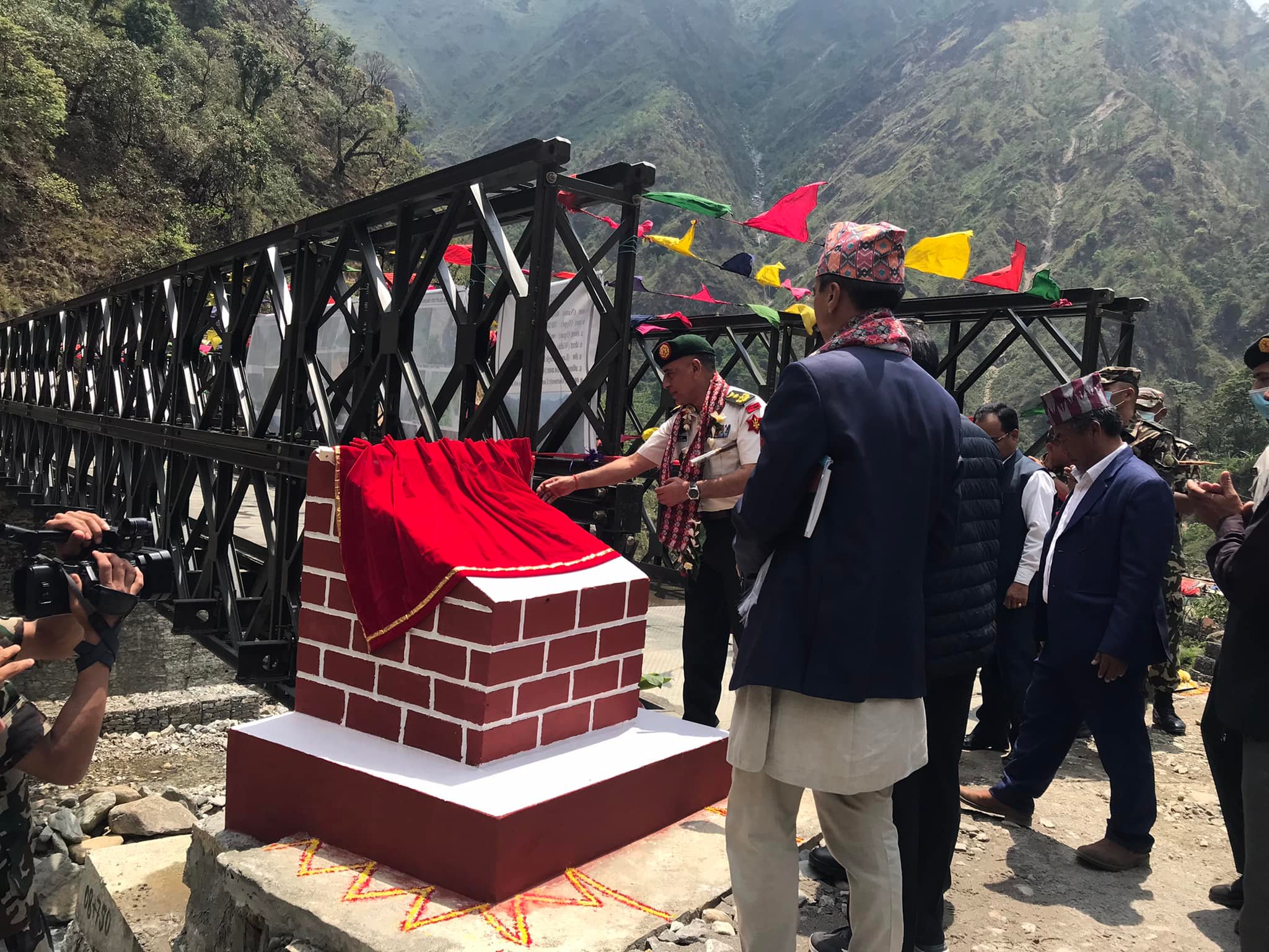 Bridge built on road connecting northern neighbor China inaugurated by Chief of Army Staff