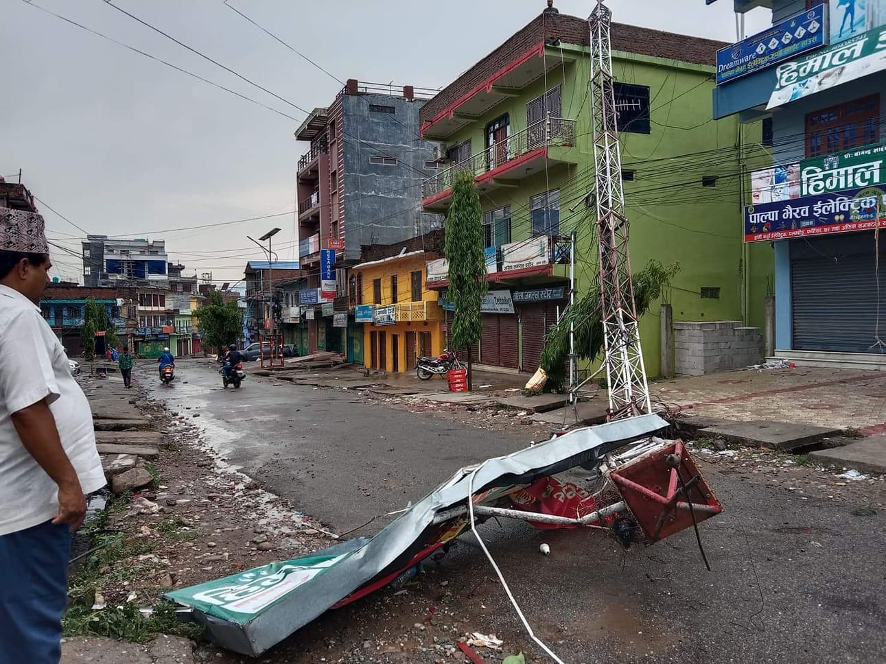 Tower of Radio Surkhet fell down due to strong winds