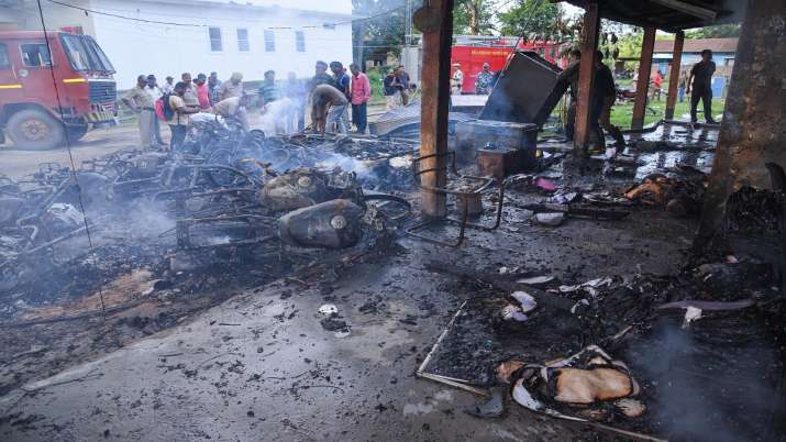 Assam: Houses of accused who set police station on fire razed, probe on