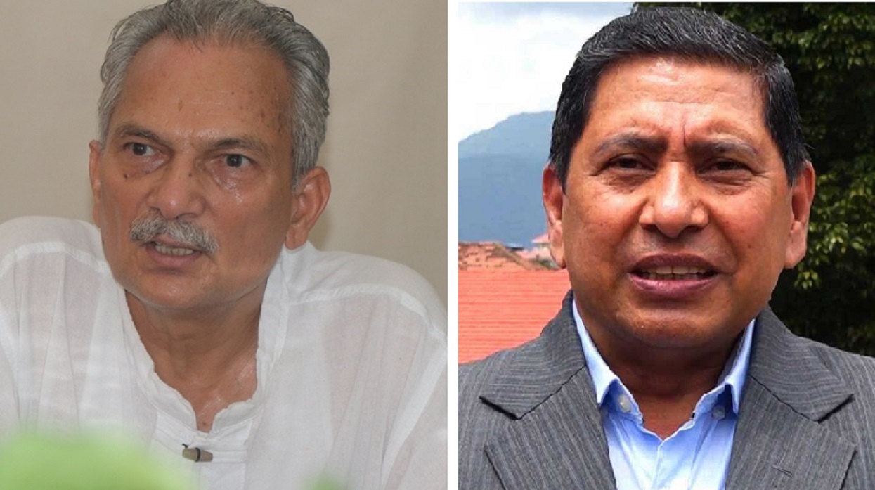 Baburam & Narayan Kaji voting from Gorkha