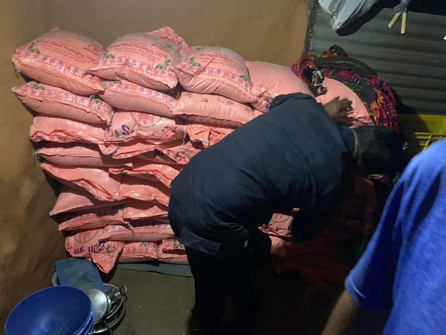 Rice sacks recovered from Tanahun