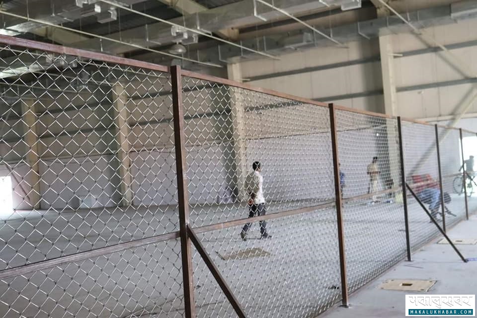 In Pictures: Polling station been cordoned off with iron bars in Bharatpur