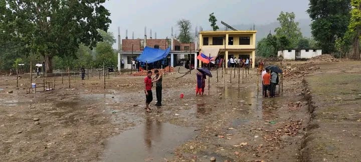 Voting in Surkhet affected by heavy rain with strong winds