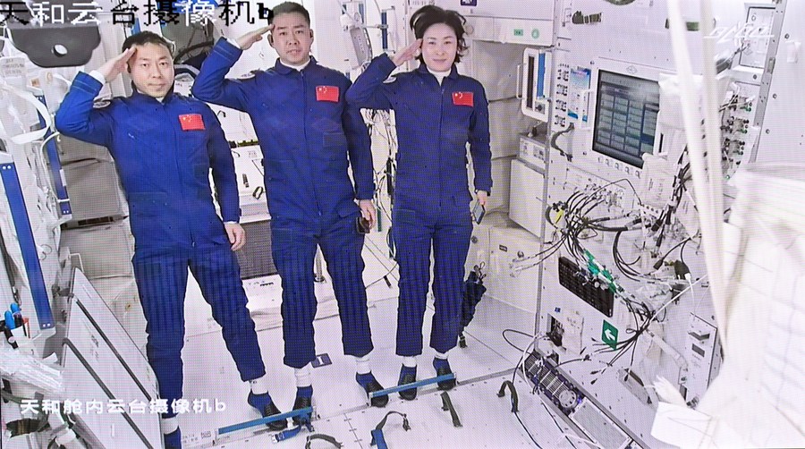 Shenzhou-14 astronauts enter Tianzhou-4 cargo craft