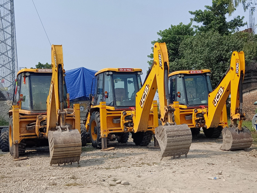 Police impound tippers, excavator from Seti river bank