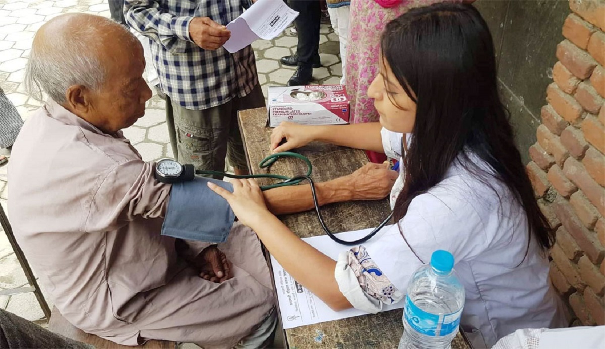 Free health camp by KMC in Gothatar, Kathmandu