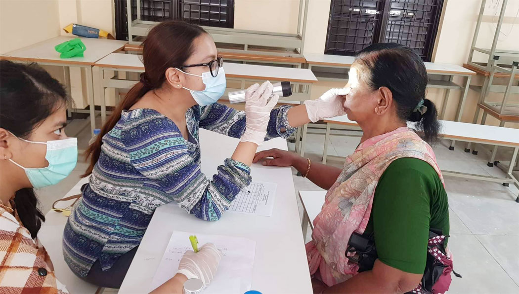 KMC’s two-day free health camp in Bidur, 900 treatment on the first day