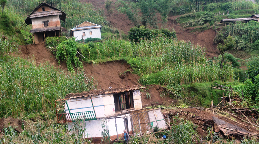 House swept away in Panchthar, three persons missing