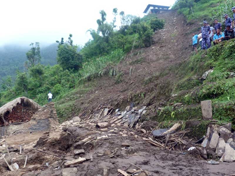 Landslides displace six families in Myagdi