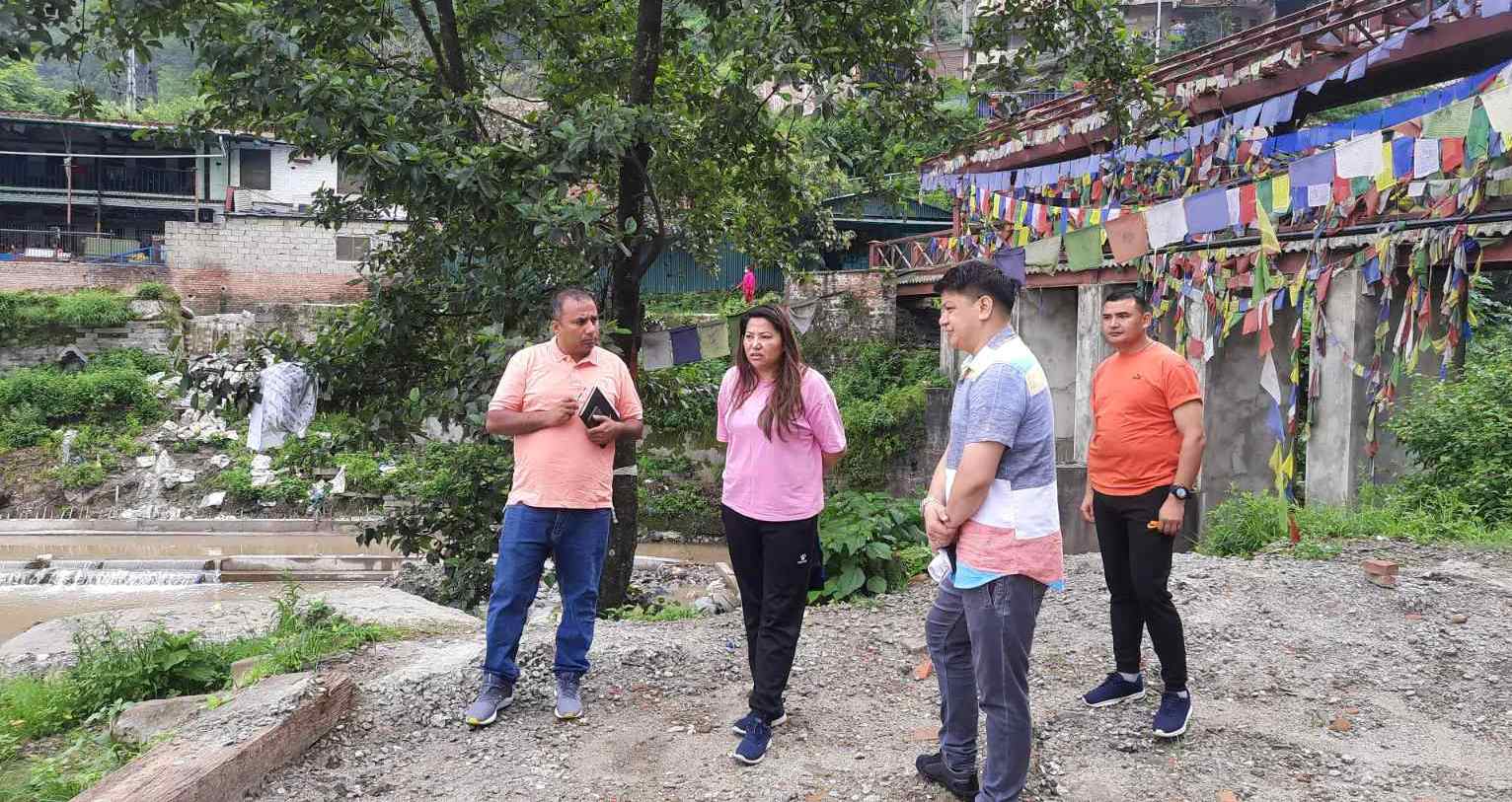 Minister Jhankri inspected Bagmati Corridor early in the morning