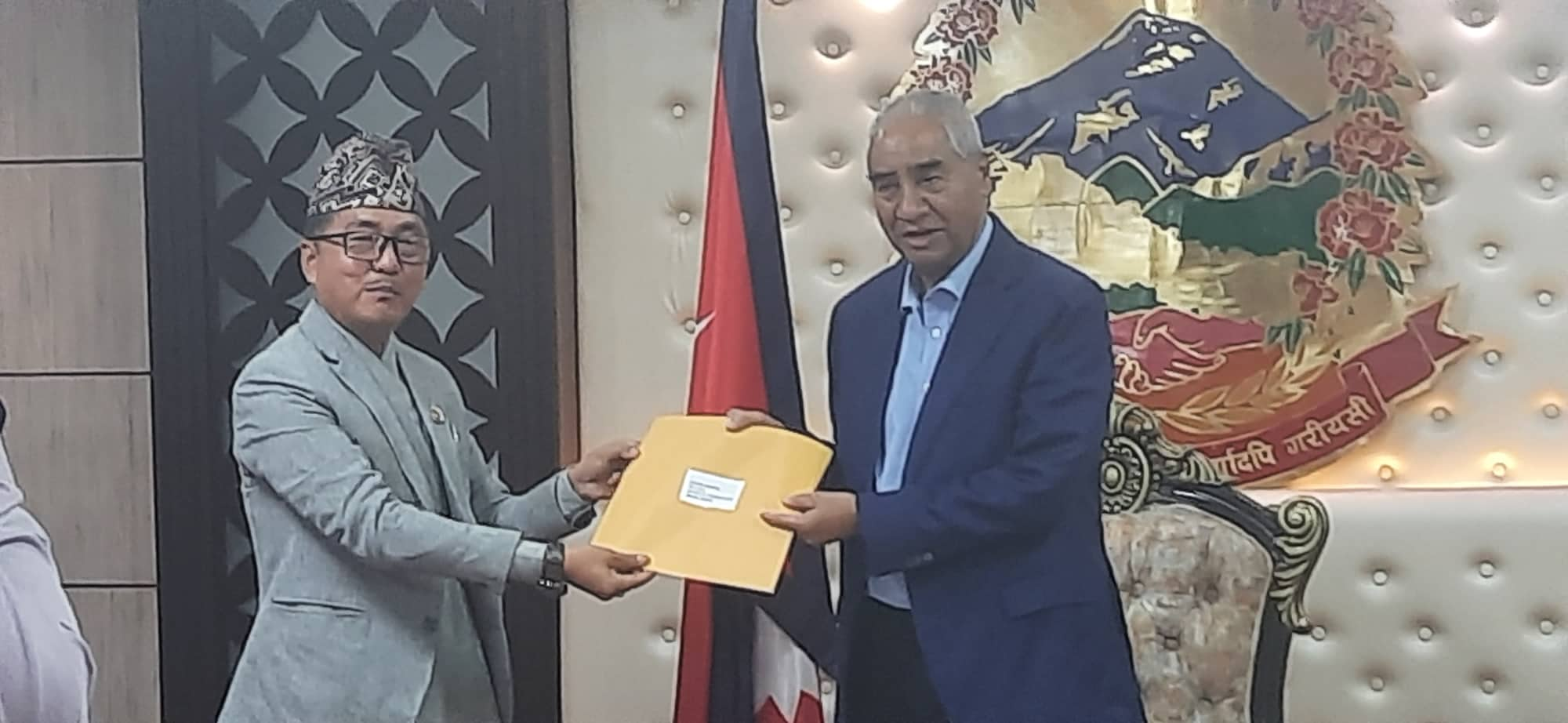 RPP handed over a memorandum to Prime Minister Deuba