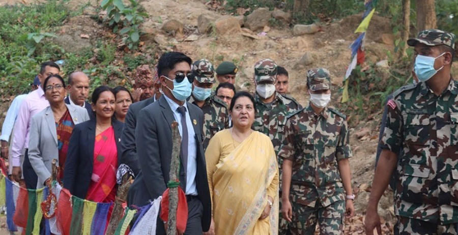 President Bhandari is in Bajura to pay a visit to Badimalika