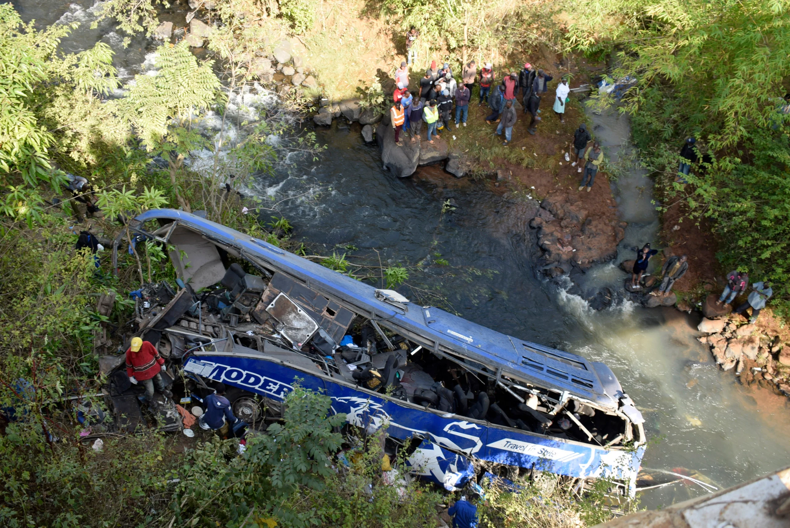 24 die after bus plunges into river in Kenya