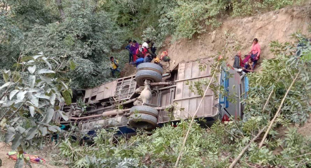 Nine killed, 23 injured in Ramechhap bus accident