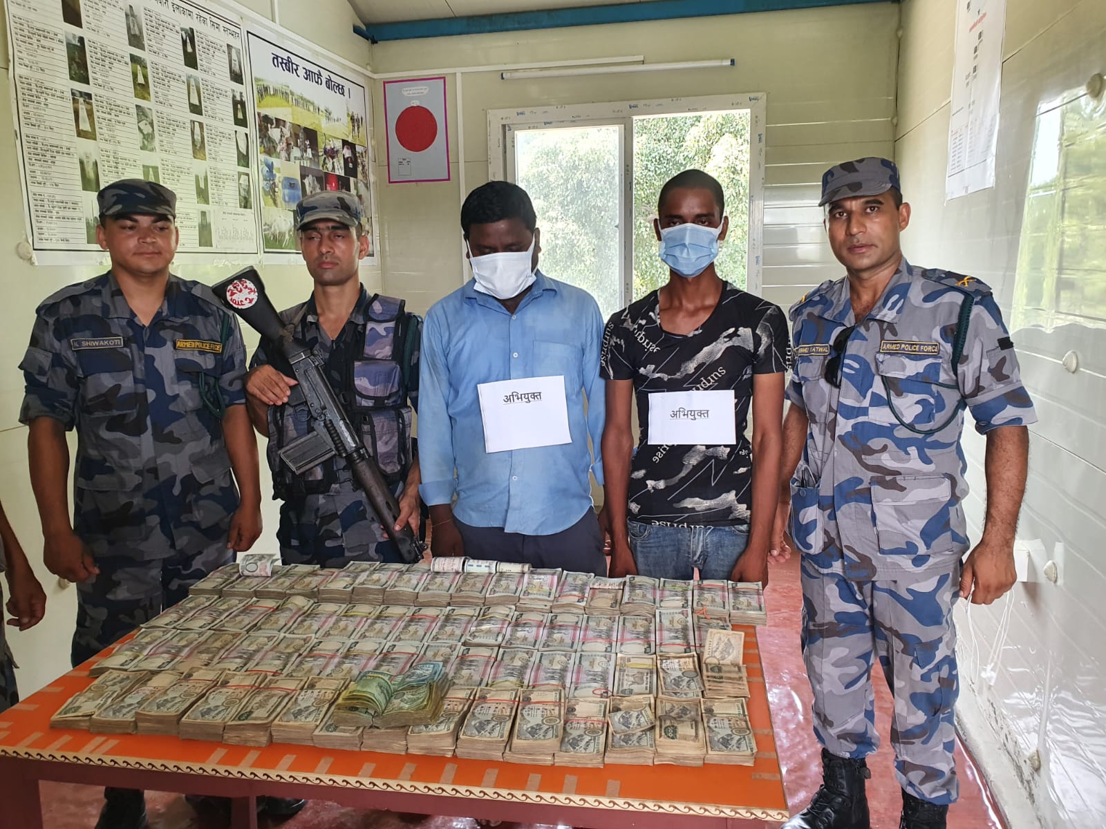 Two held with undisclosed cash