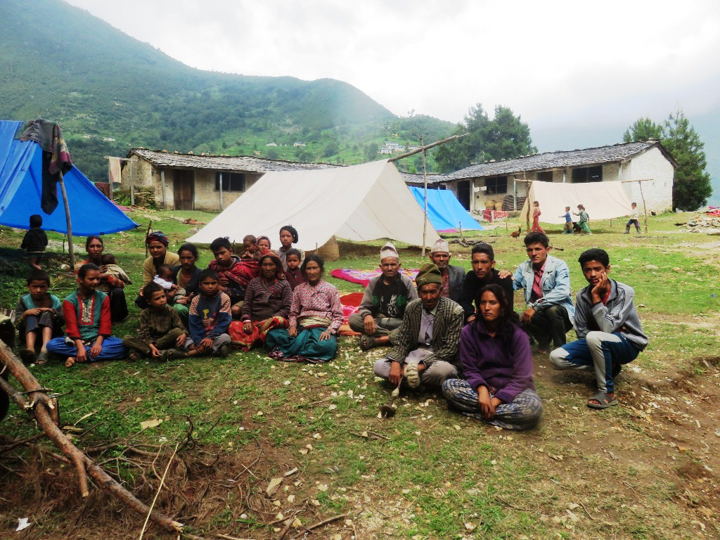 Landslides survivors waiting freedom from life in tent