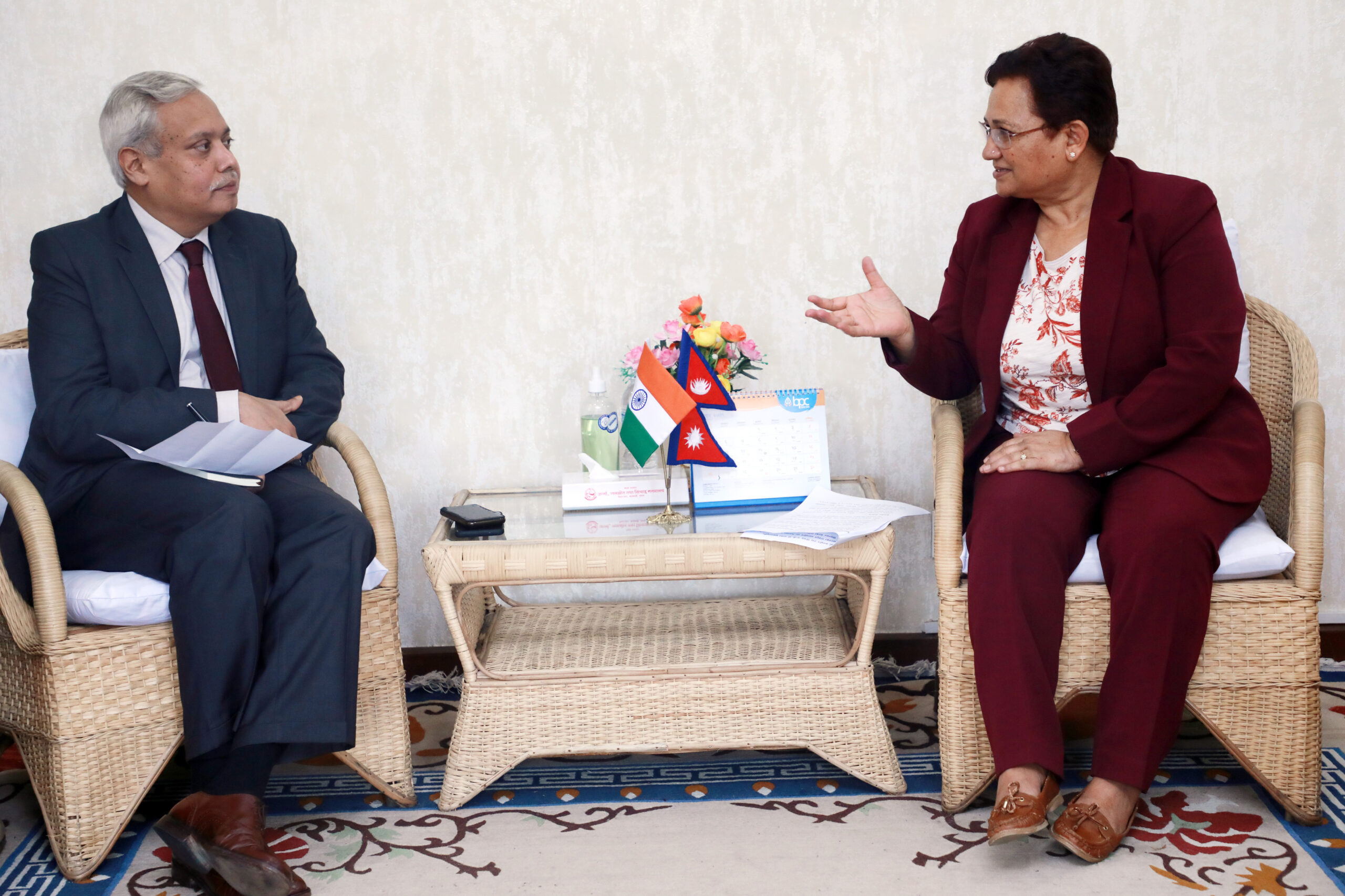 Indian Ambassador pays courtesy call on Energy Minister Bhusal