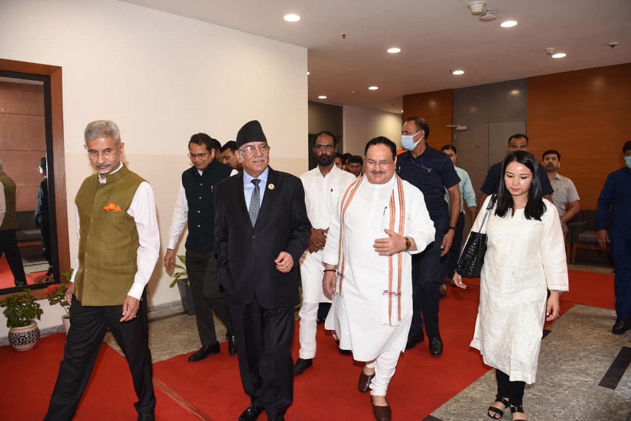 In Pics: Prachanda visiting BJP Headquarters