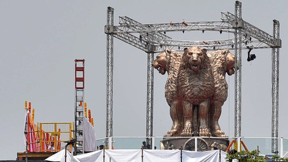 National Emblem: Ferocious lions’ statue on new parliament raises eyebrows