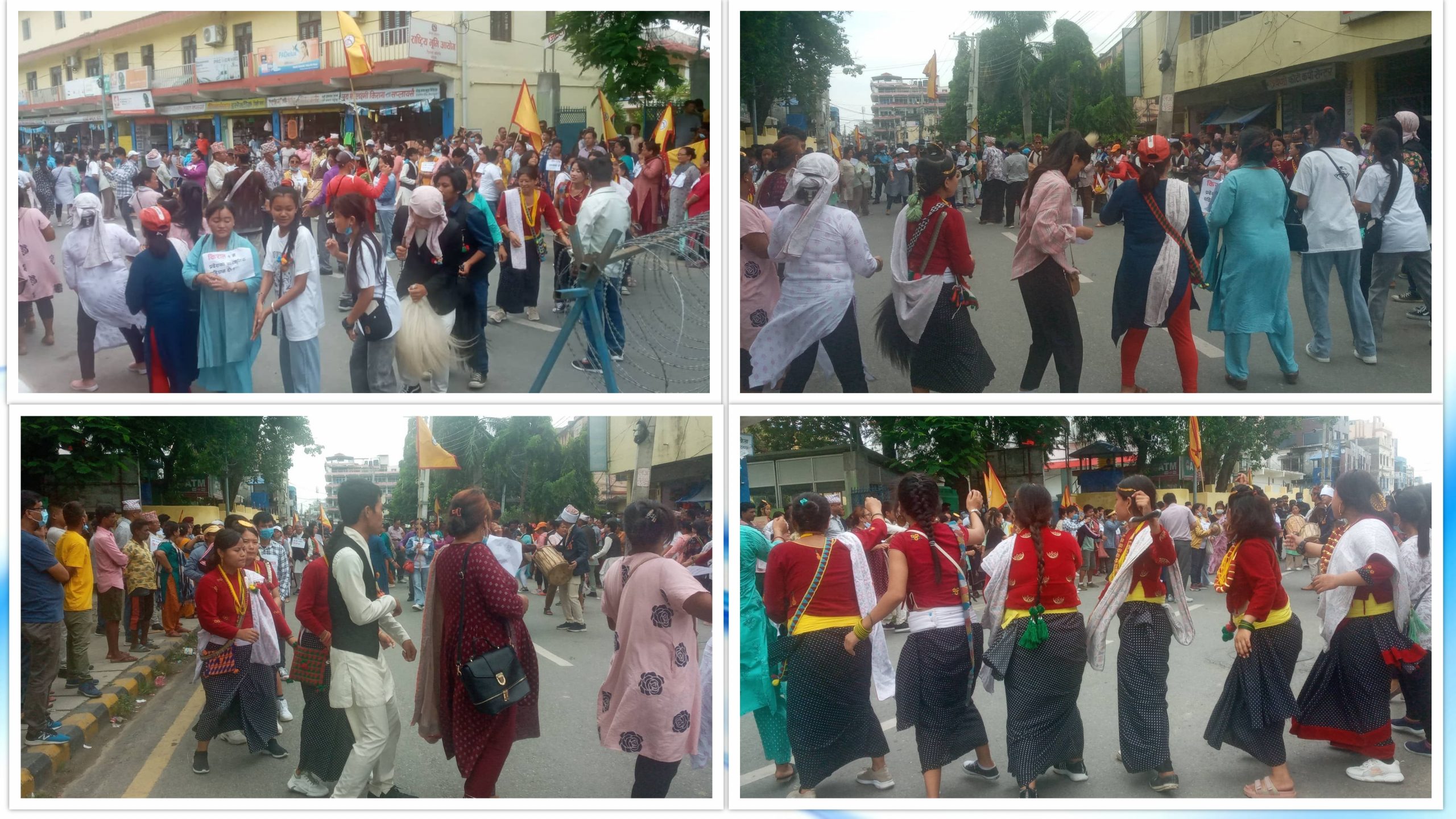 In Pics: Sakela dance outside the state assembly demanding Kirat State