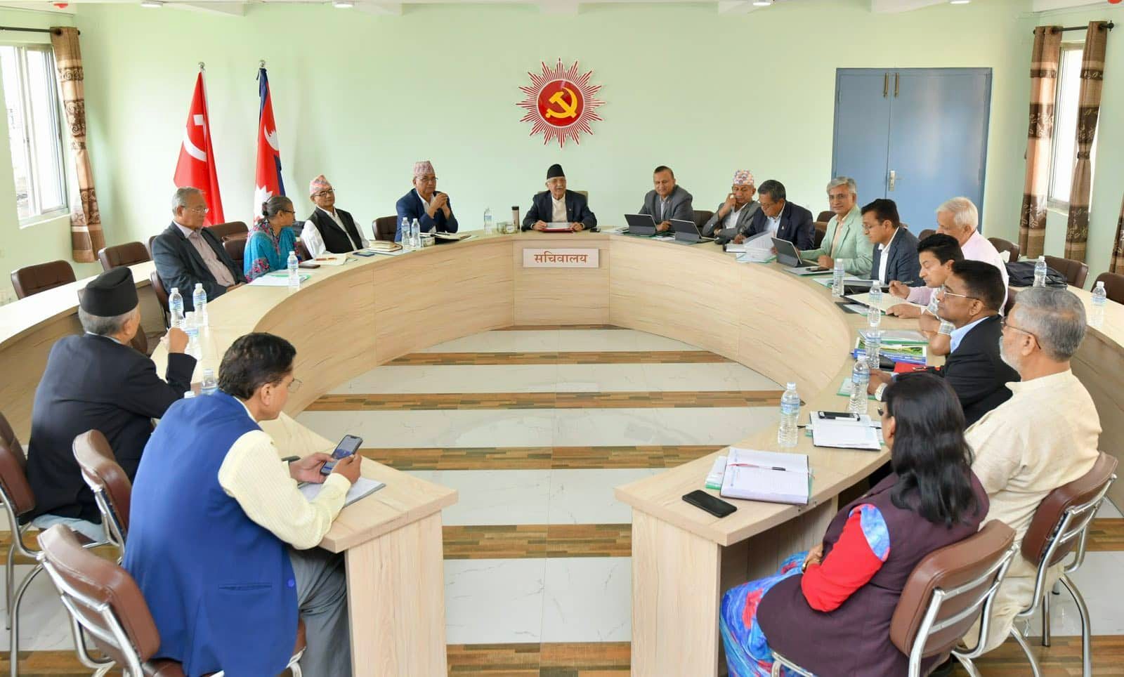 UML secretariat meeting begins at party office Chyasal