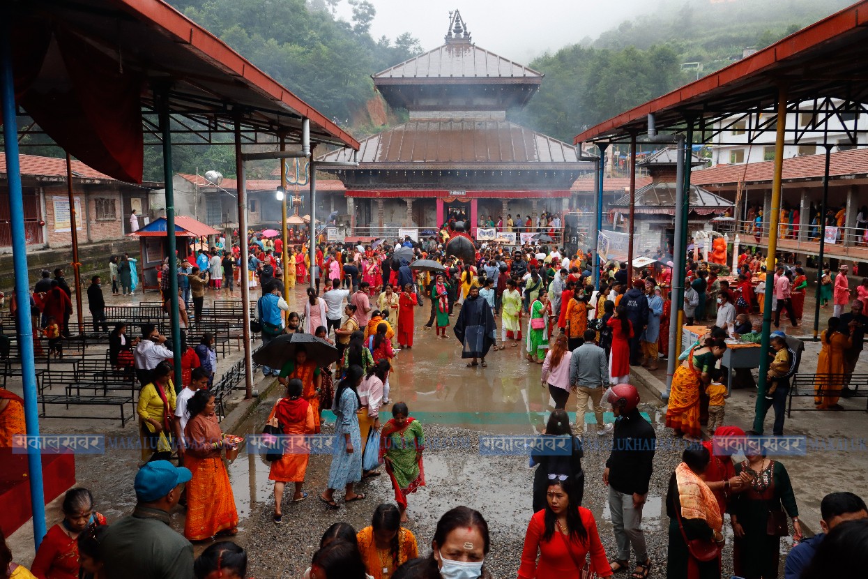 In Pics: Devotees offering prayers at Doleshwor Mahadev Temple