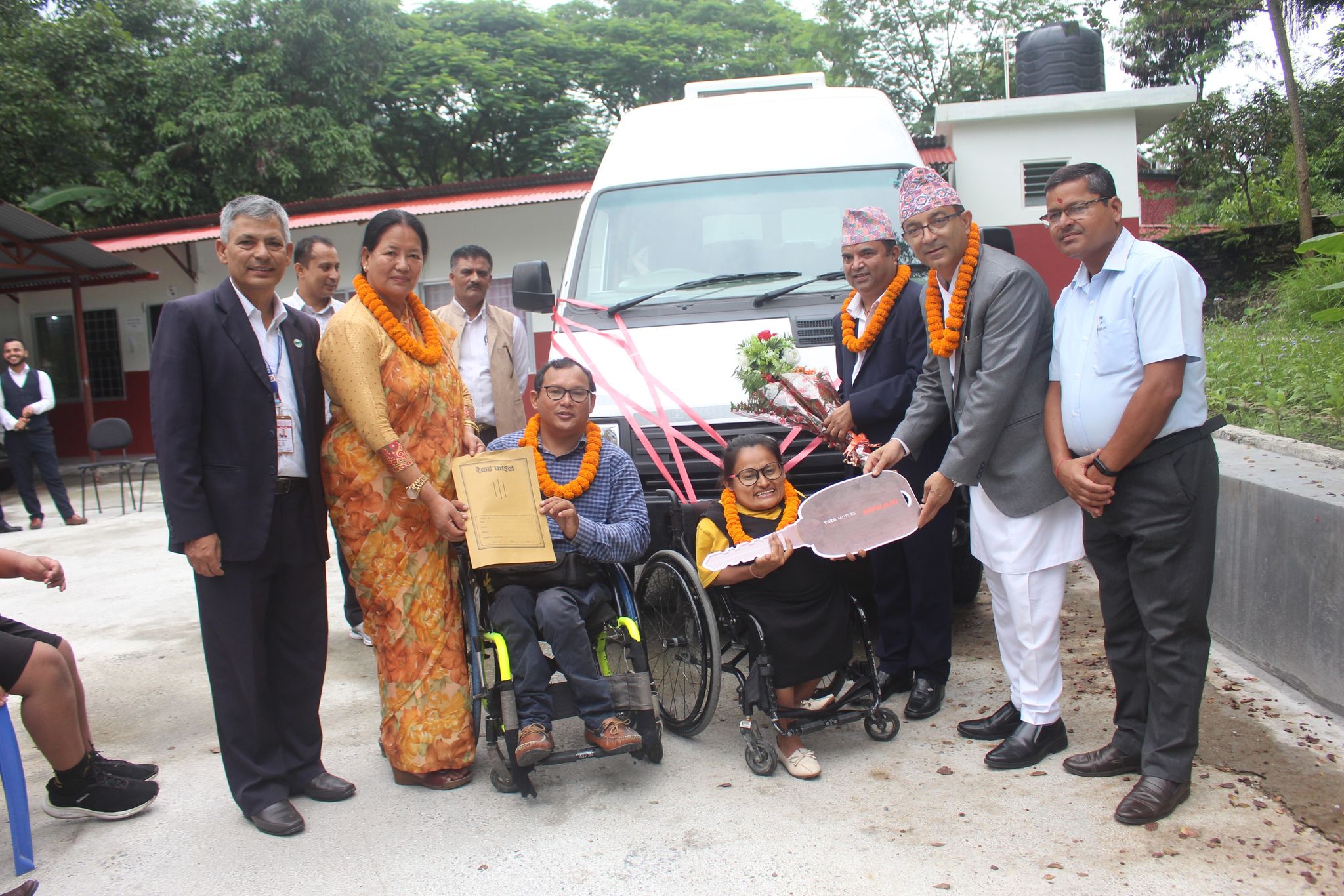 Pokhara metropolitian provided car to disabled