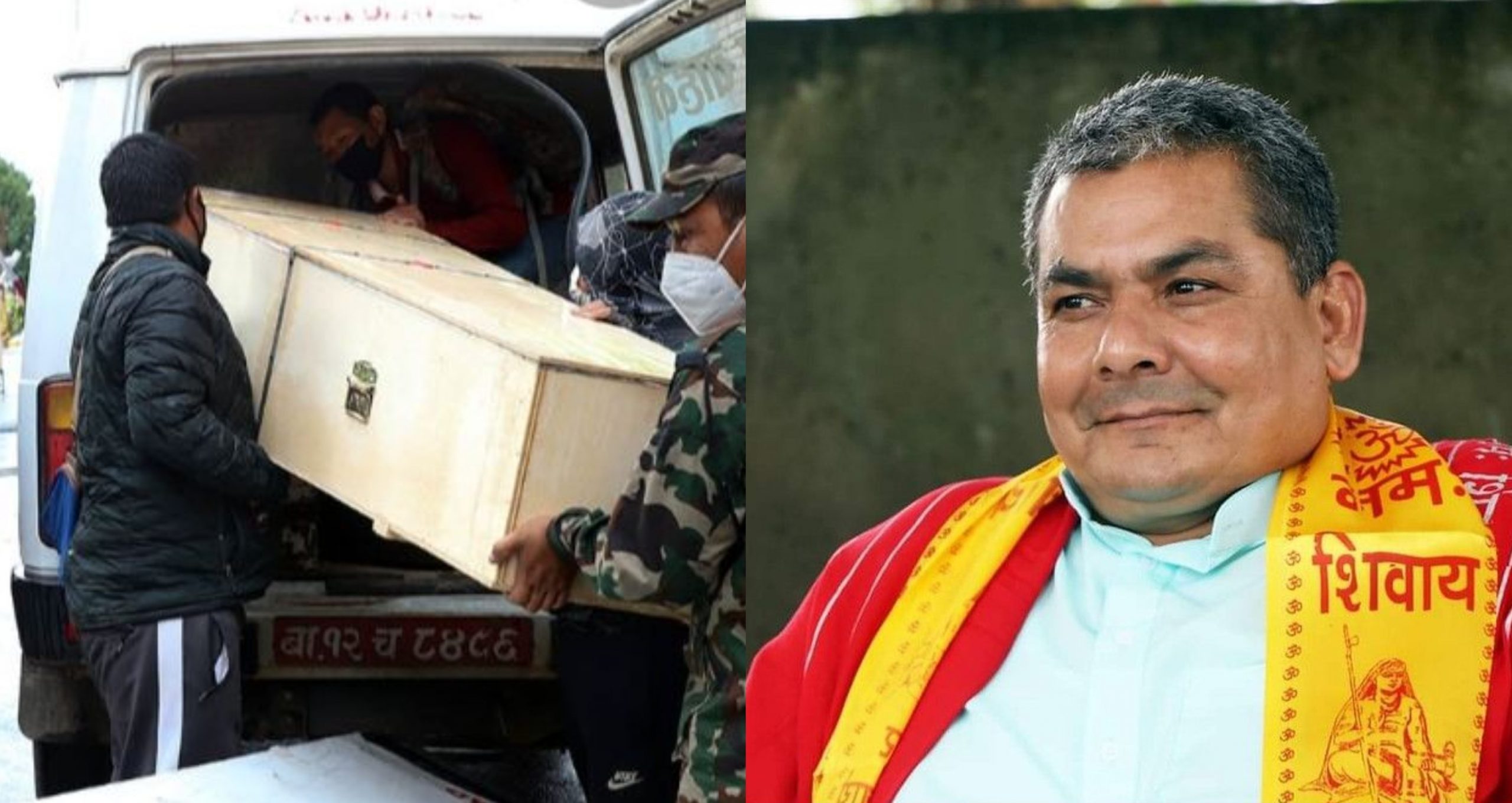 Durga Prasai bringing dead body of a girl who died in Dubai to Nepal at personal expenses