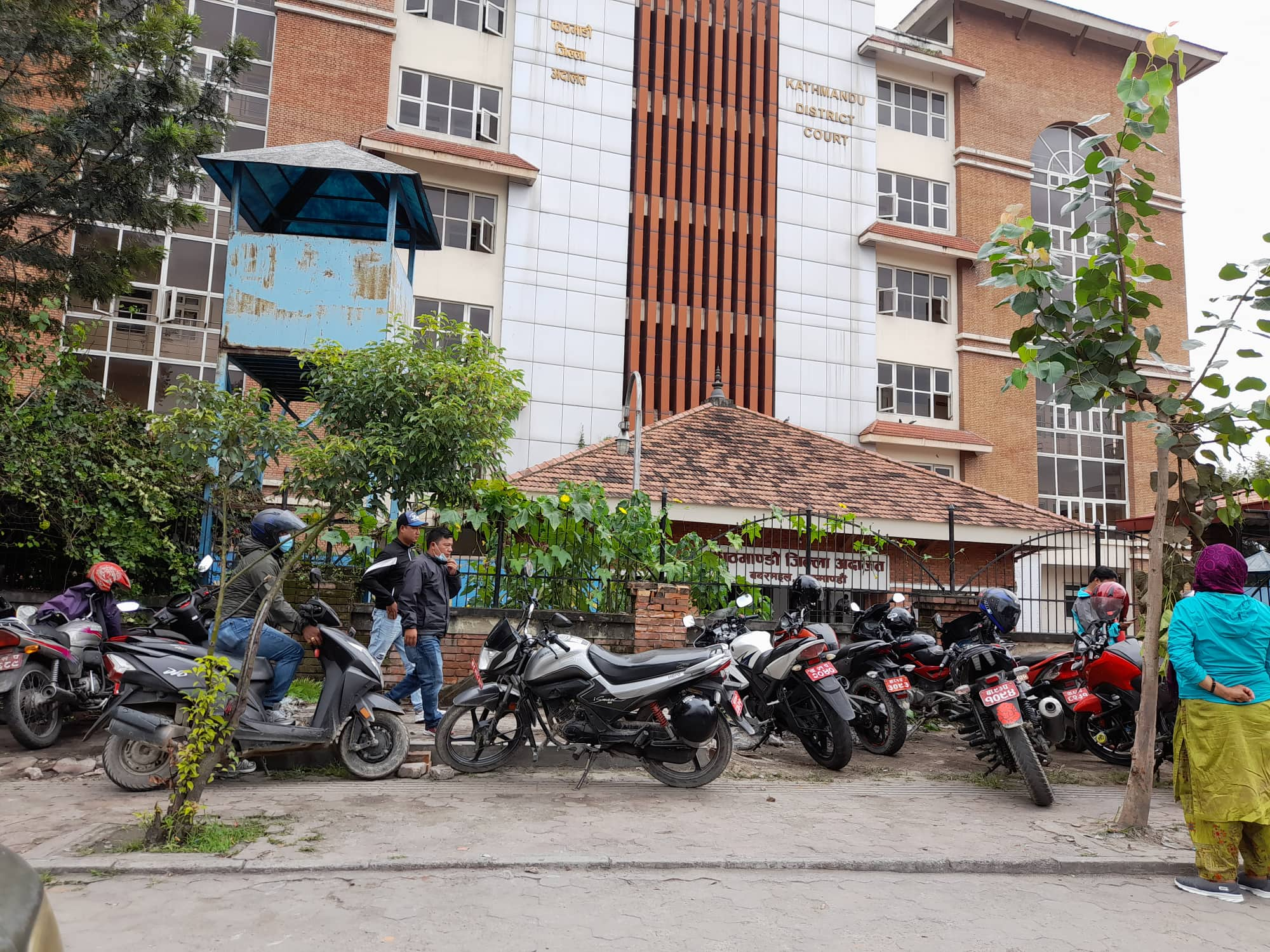 District Court Kathmandu removes the parked vehicles