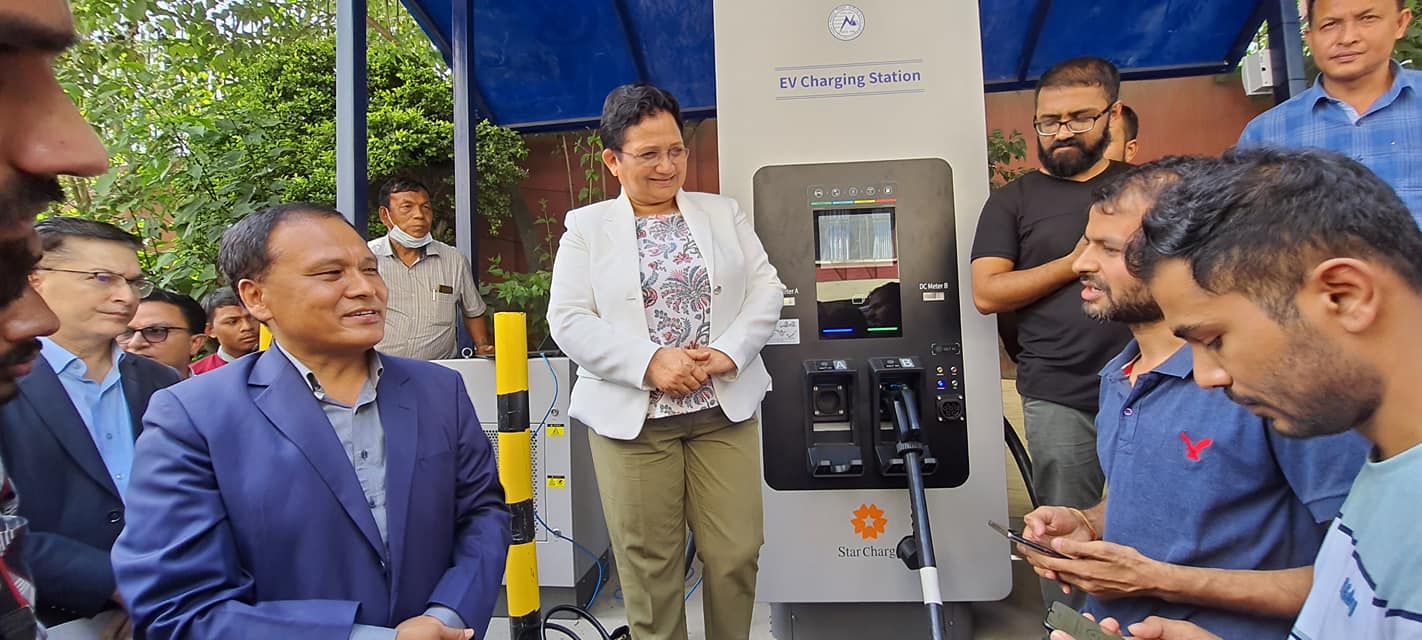 Electric charging station placed in Ratna Park