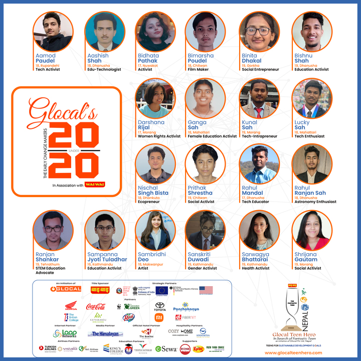 8th edition of Glocal’s 20 under 20 names been announced!