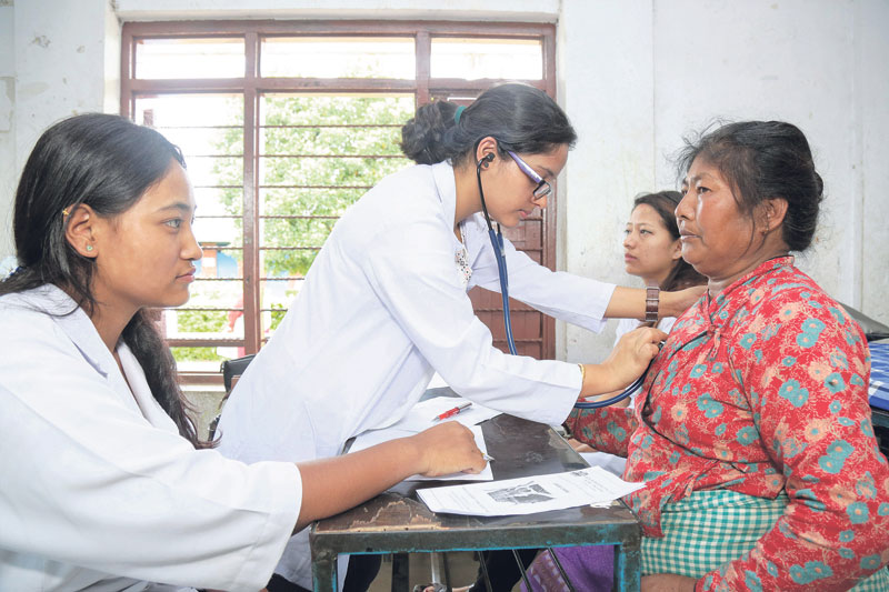 Health camp in Hupsekot