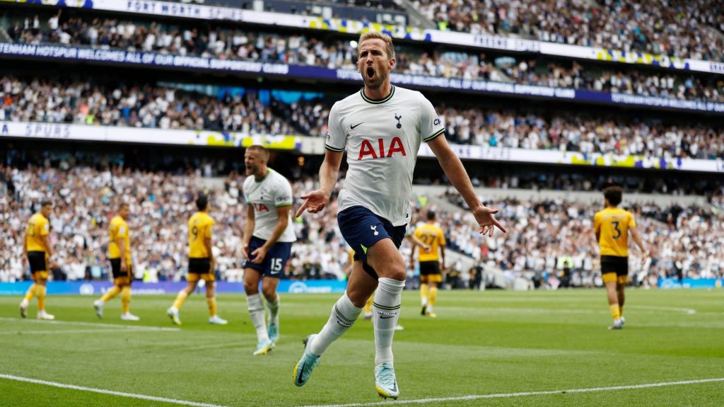 Kane’s landmark goal fires Spurs to victory over Wolves