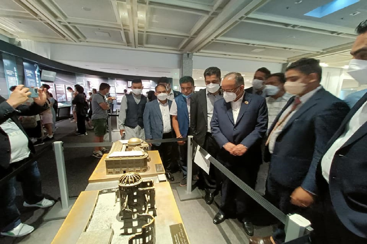 In Pics: Prachanda visiting museum in Hiroshima where atomic bomb was dropped