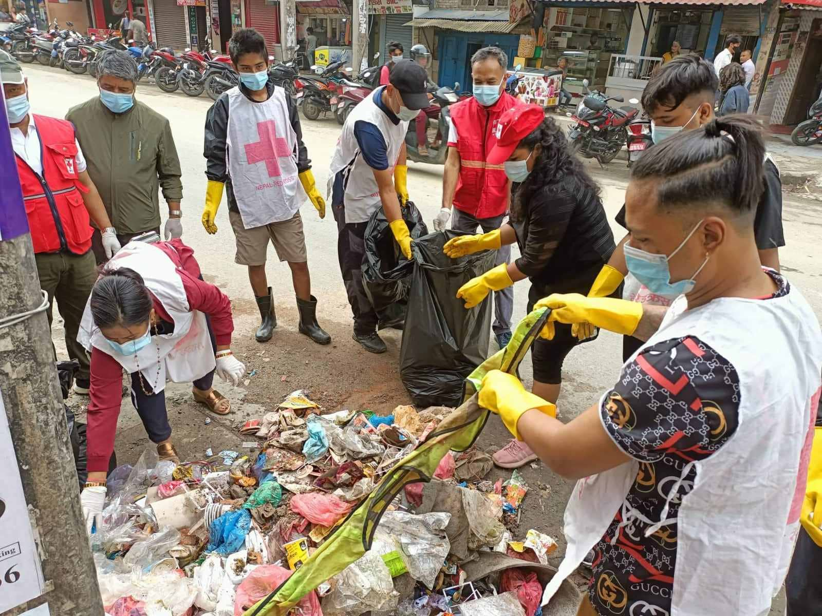 Red Cross Society lend hand in garbage management of KMC