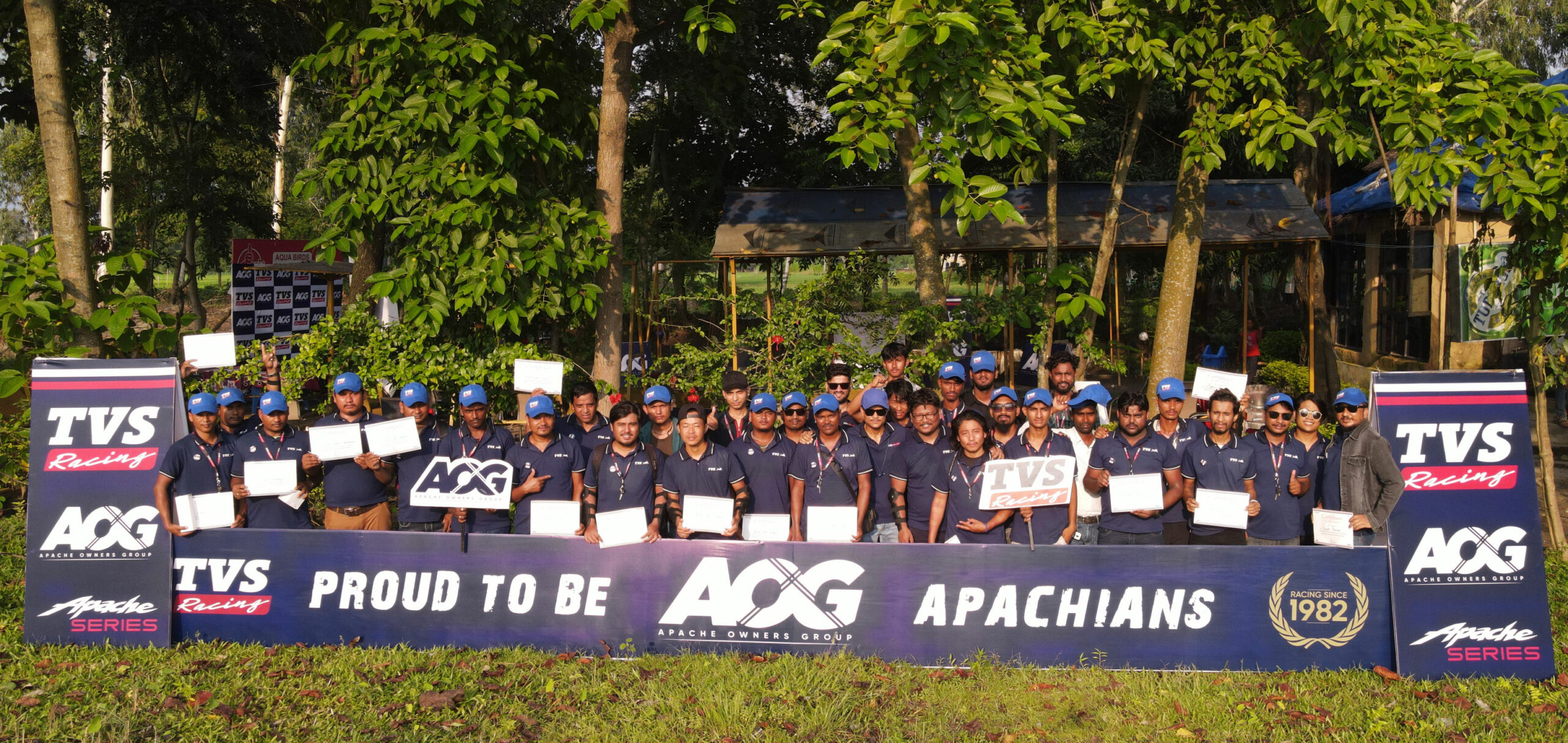 TVS organized AOG with 35 riders in Biratnagar