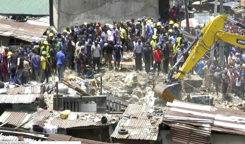 People trapped as building collapses in south Nigeria