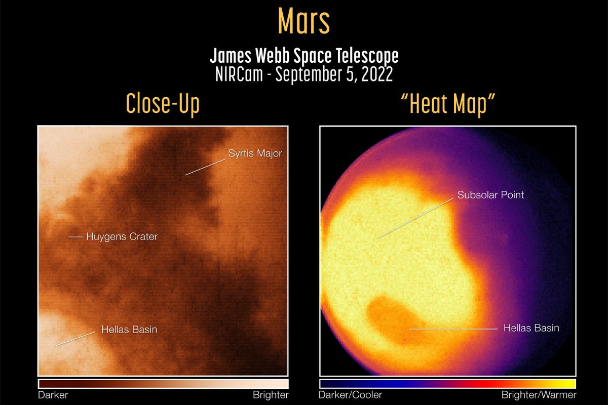 NASA’s Webb telescope captures first images, spectra of Mars