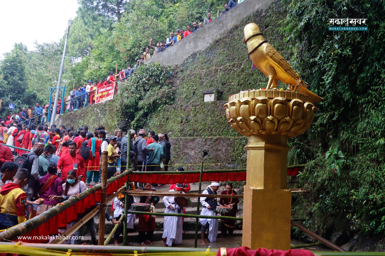 In Pics: Crowds of devotees at Kageshwori Mahadev
