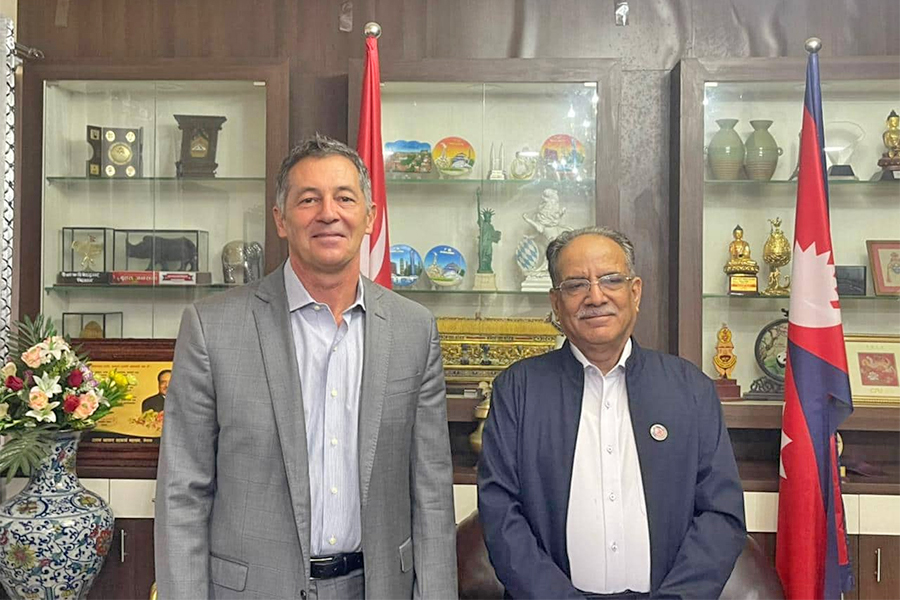 American Ambassador Berry’s farewell meeting with Prachanda