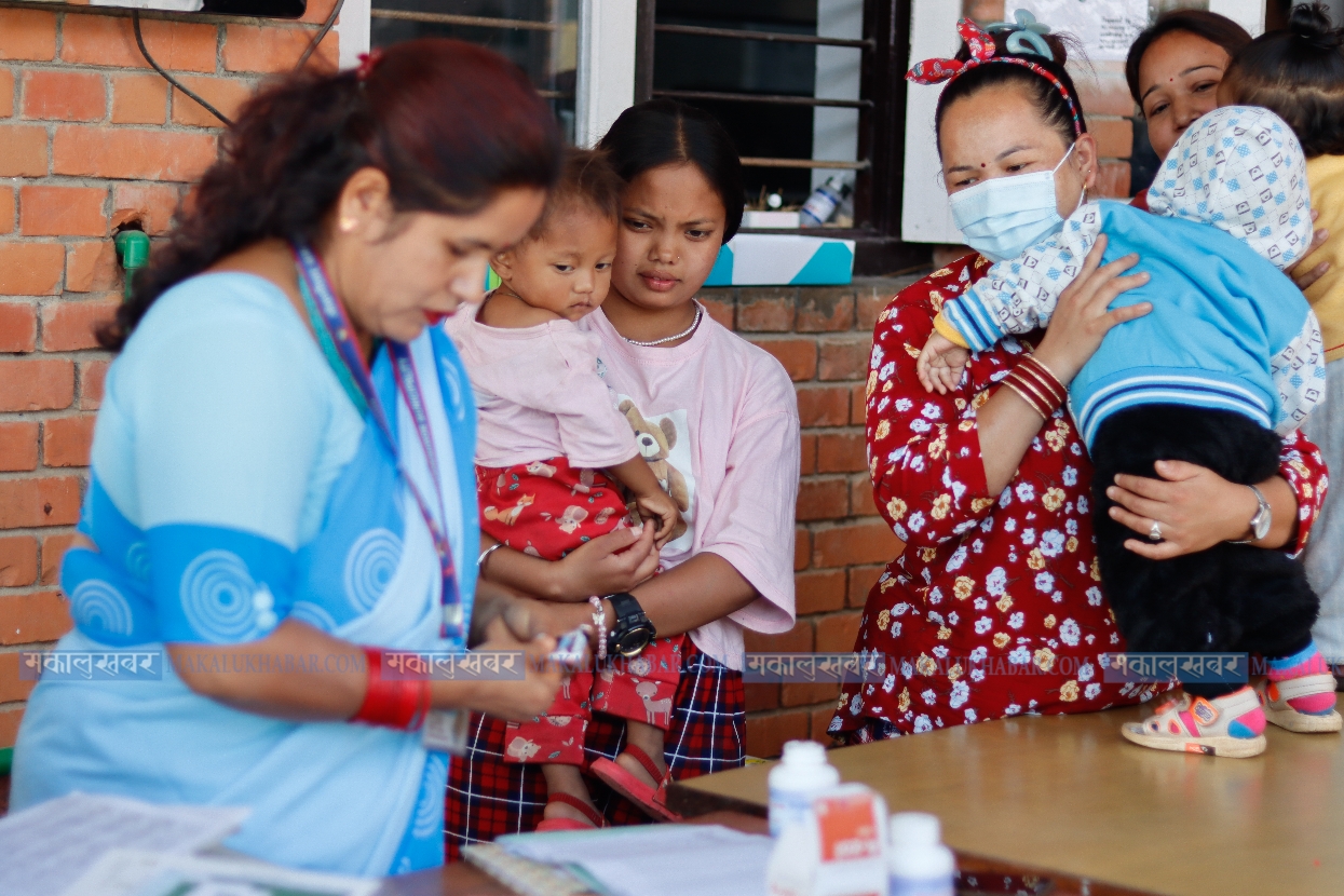 In Pics: Children receiving vitamin A & deworming medication