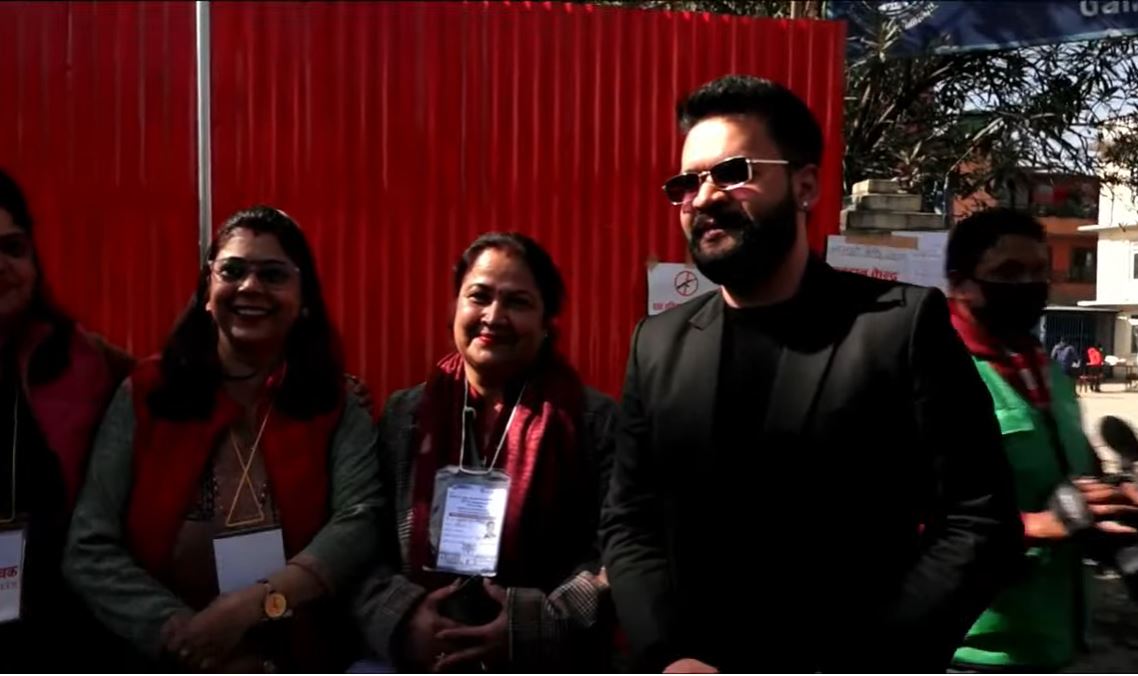 Mayor Balen Shah cast his vote