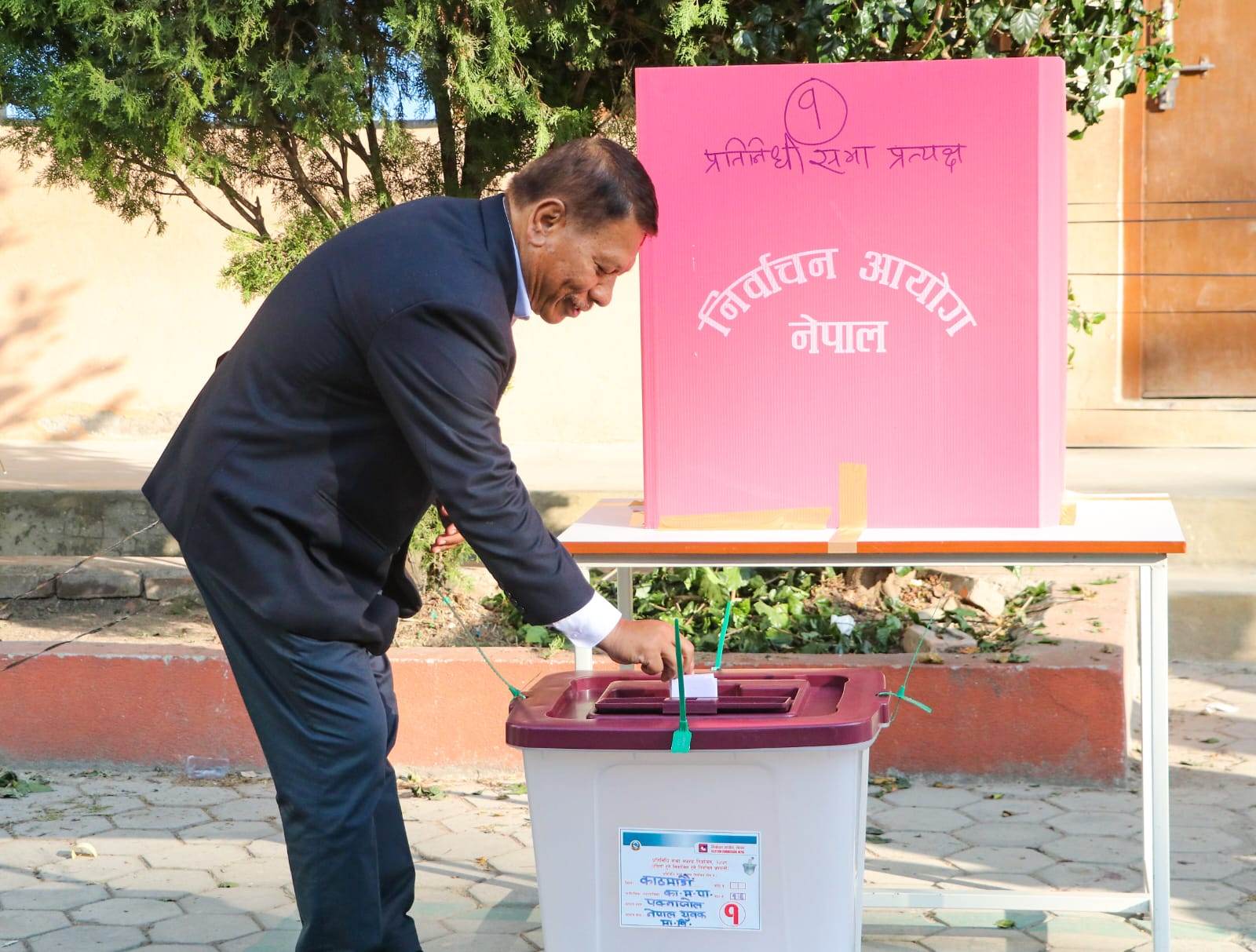 Prakash Man Singh voted from Paknajol