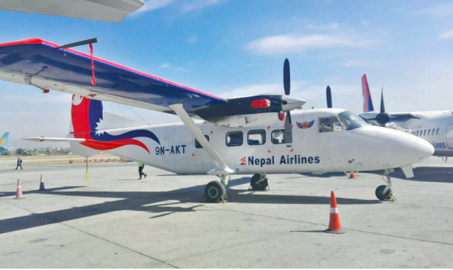 Nepal Airlines’ Twin Otter plane returned back midway after technical glitch