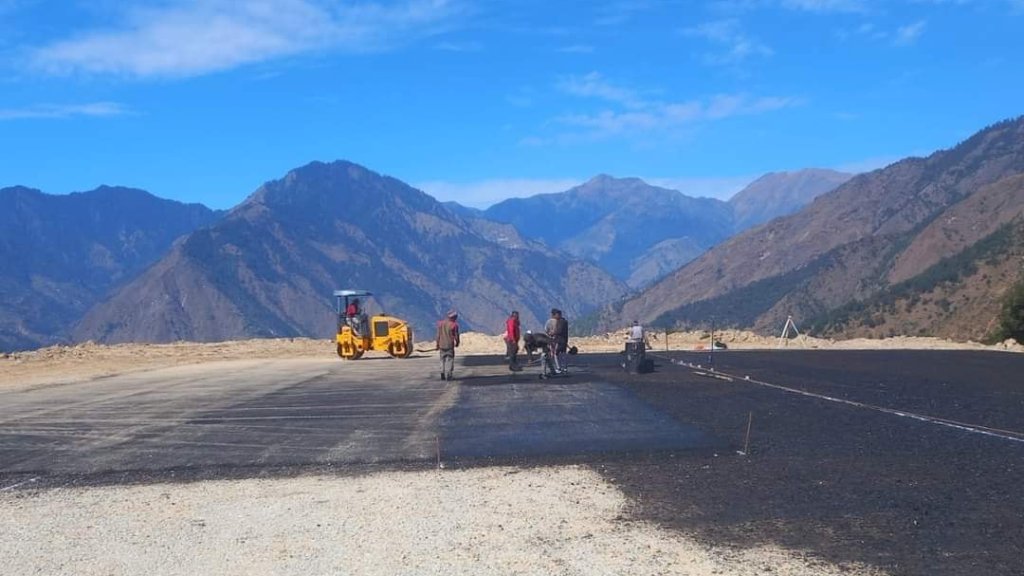 Suntharali Airport: Blacktopping of runway begins