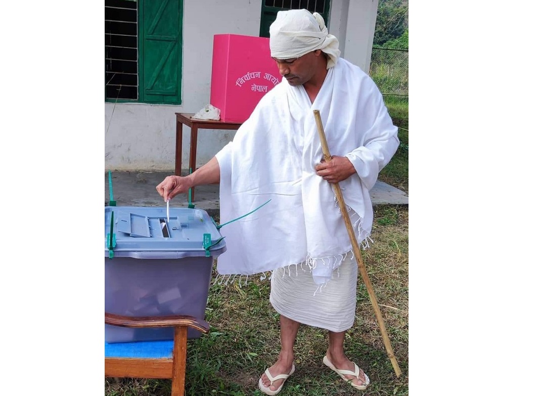 Kiriya Putri Gharti cast his vote